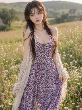 Barefoot in the Garden blooming floral button front twirly Midi dress